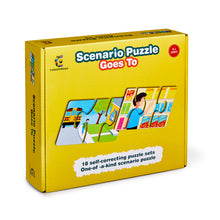 Load image into Gallery viewer, Goes To Scenario Puzzle - 54 Piece Self-Correcting Jigsaw Puzzle & Reading Activity - Kids Ages 4- 8