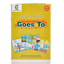 Load image into Gallery viewer, Goes To Scenario Puzzle - 54 Piece Self-Correcting Jigsaw Puzzle & Reading Activity - Kids Ages 4- 8