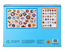Load image into Gallery viewer, World Food Puzzle - 64 Piece Jigsaw Puzzle - Explore Dishes From Around World - Kids Ages 3+