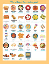 Load image into Gallery viewer, World Food Puzzle - 64 Piece Jigsaw Puzzle - Explore Dishes From Around World - Kids Ages 3+