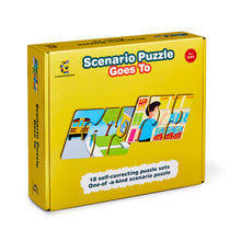 Load image into Gallery viewer, Goes To Scenario Puzzle - 54 Piece Self-Correcting Jigsaw Puzzle &amp; Reading Activity - Kids Ages 4- 8
