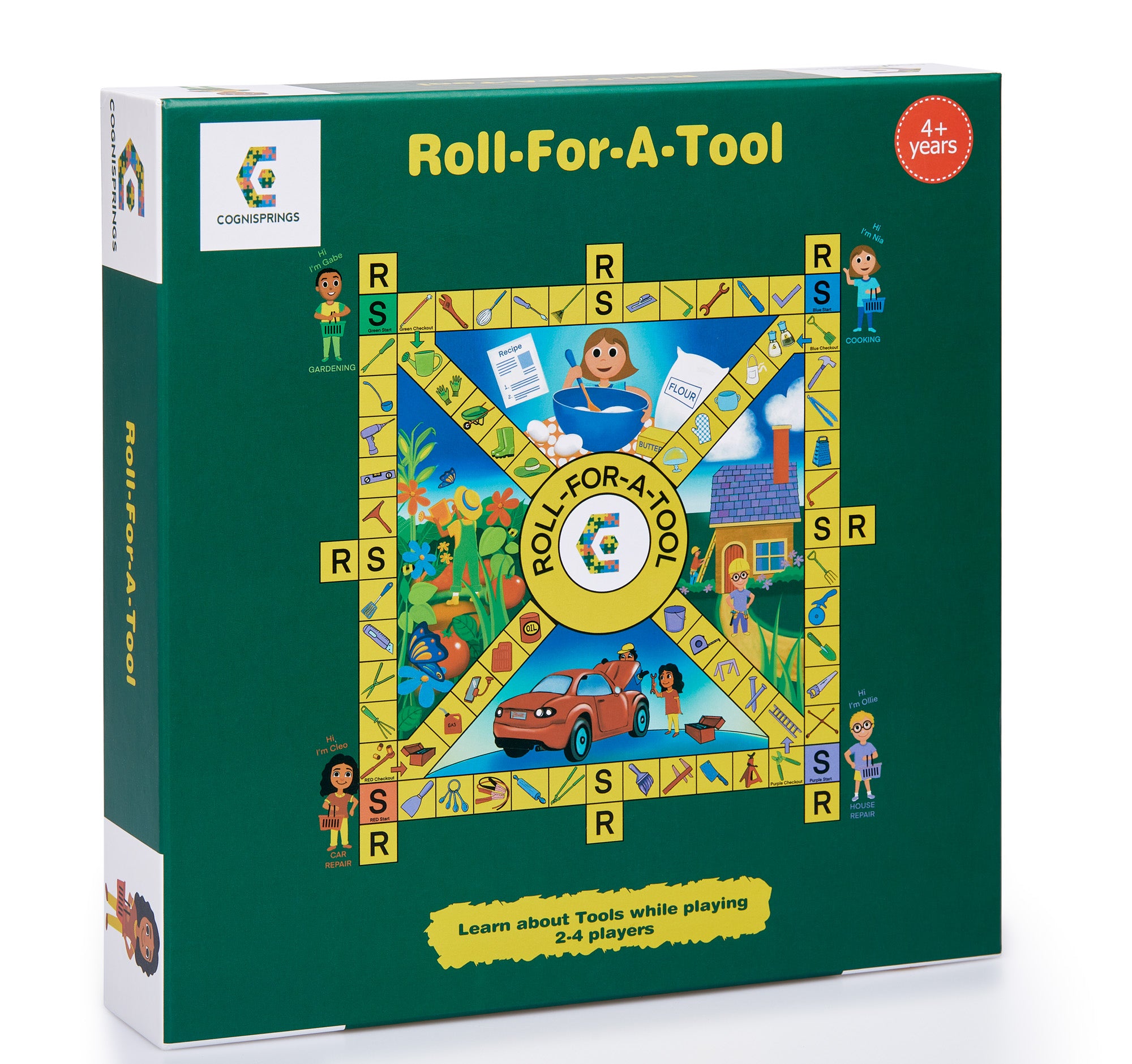 Roll-For-A-Tool - Board Game For Kids And Familes - Learn Tools - 2-4